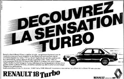 publicite renault 18 turbo
