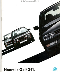 catalogue brochure volkswagen golf 3 gti 8s