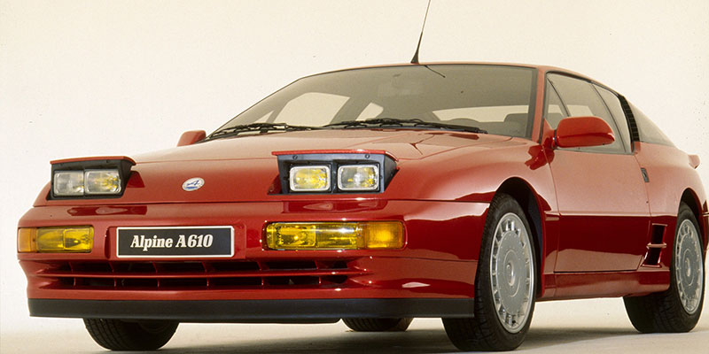 alpine a610 face avant phares levés