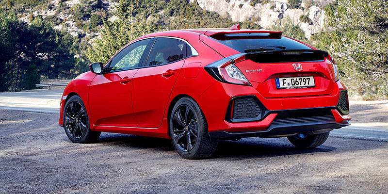 arriere honda civic X 2017 fk7 sport plus