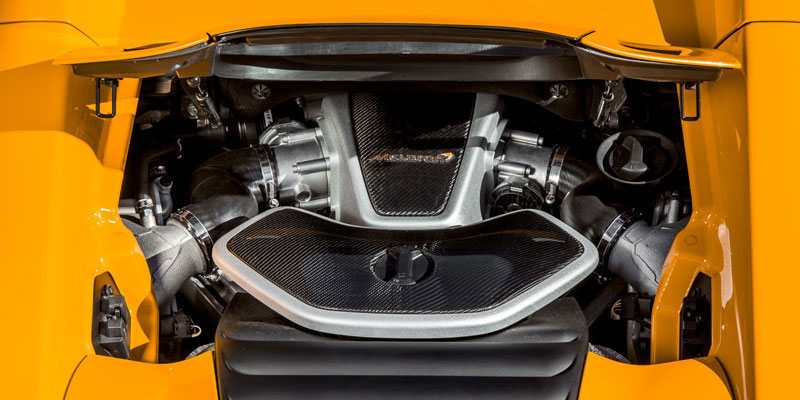 moteur v8 biturbo mclaren 12c spider 625 ch