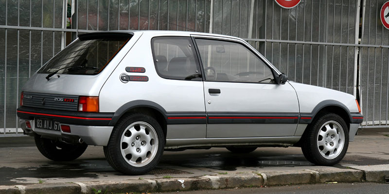 arriere peugeot 205 gti 1.9