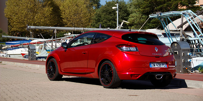 arriere renault megane rs 275 cup rouge flamme